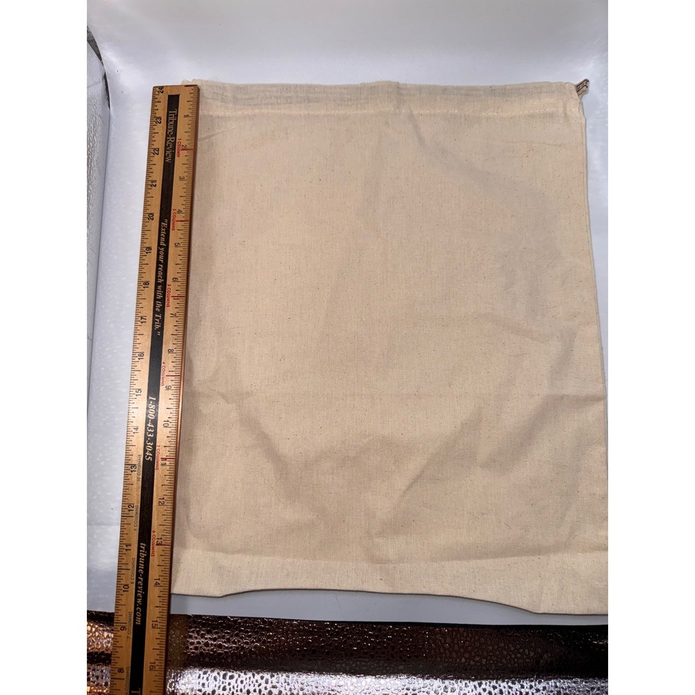 Tory Burch Cream Canvas Drawstring Dust Bag for Handbags or Shoes 15x11.5